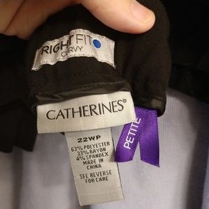 Catherine's black right fit petite pant